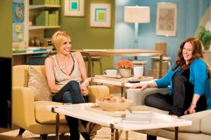 Alexis Stewart (left) with co-host Jennifer on the "Whatever, Martha!" set: Picture from New York Magazine